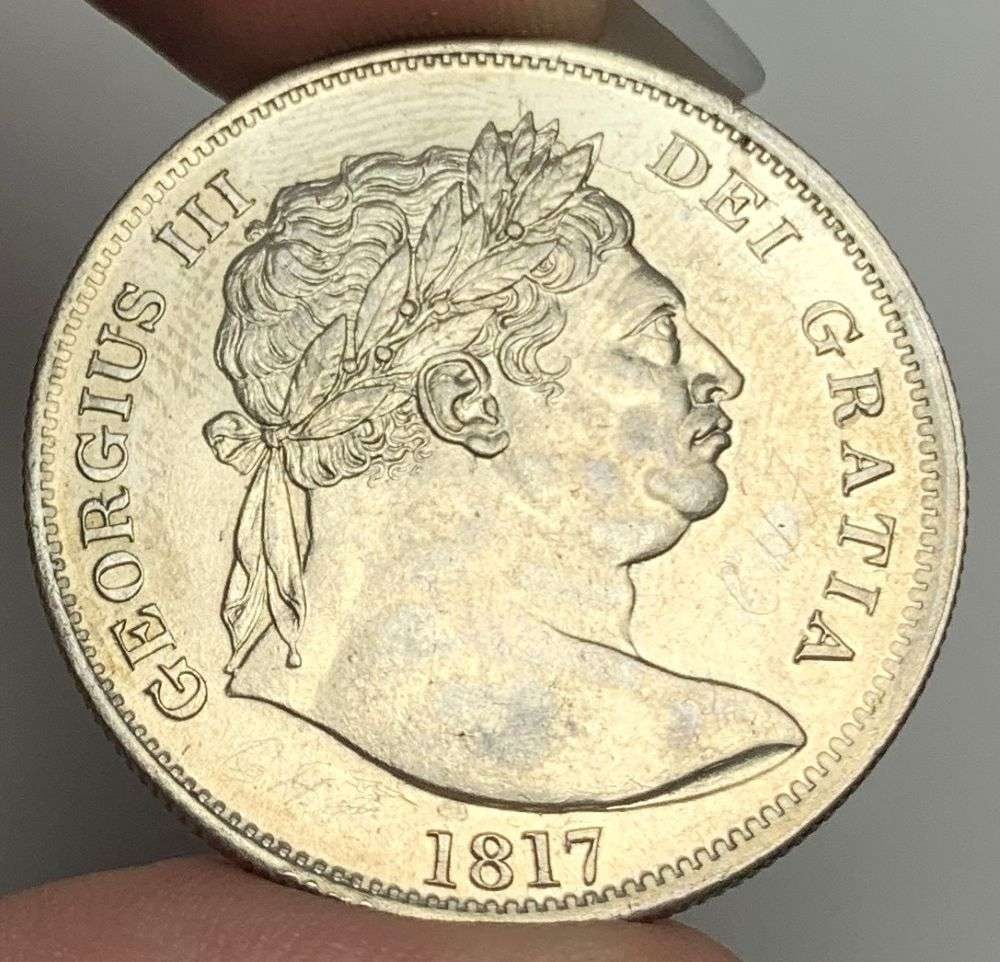 1817 Great Britain Silver Half Crown MS64 Details: Winner shall receive the exact coin shown here. (MR/B)