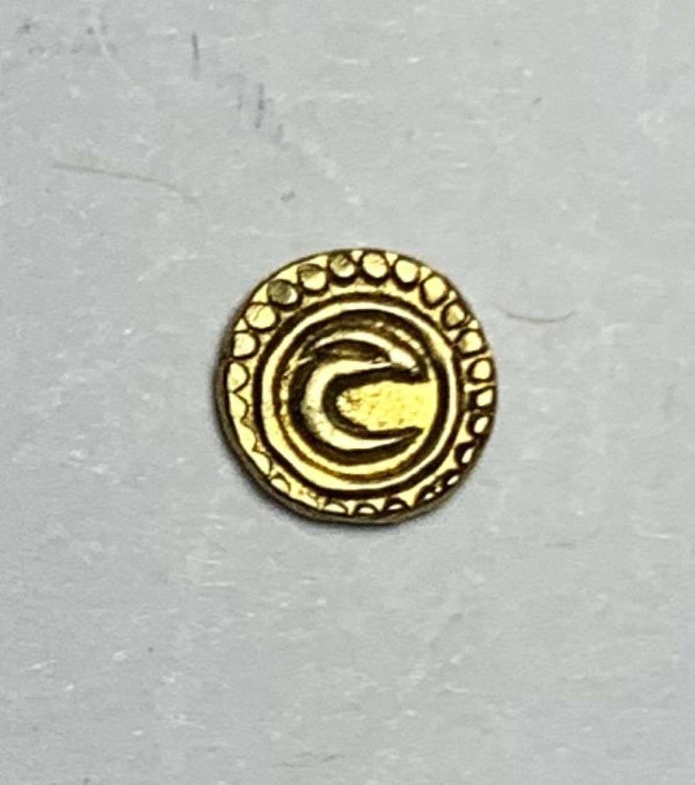 Old Rare Gold! Mysore Patan Mint Indian Gold Fanam: Winner shall receive the exact coin shown here. (MR/UB)