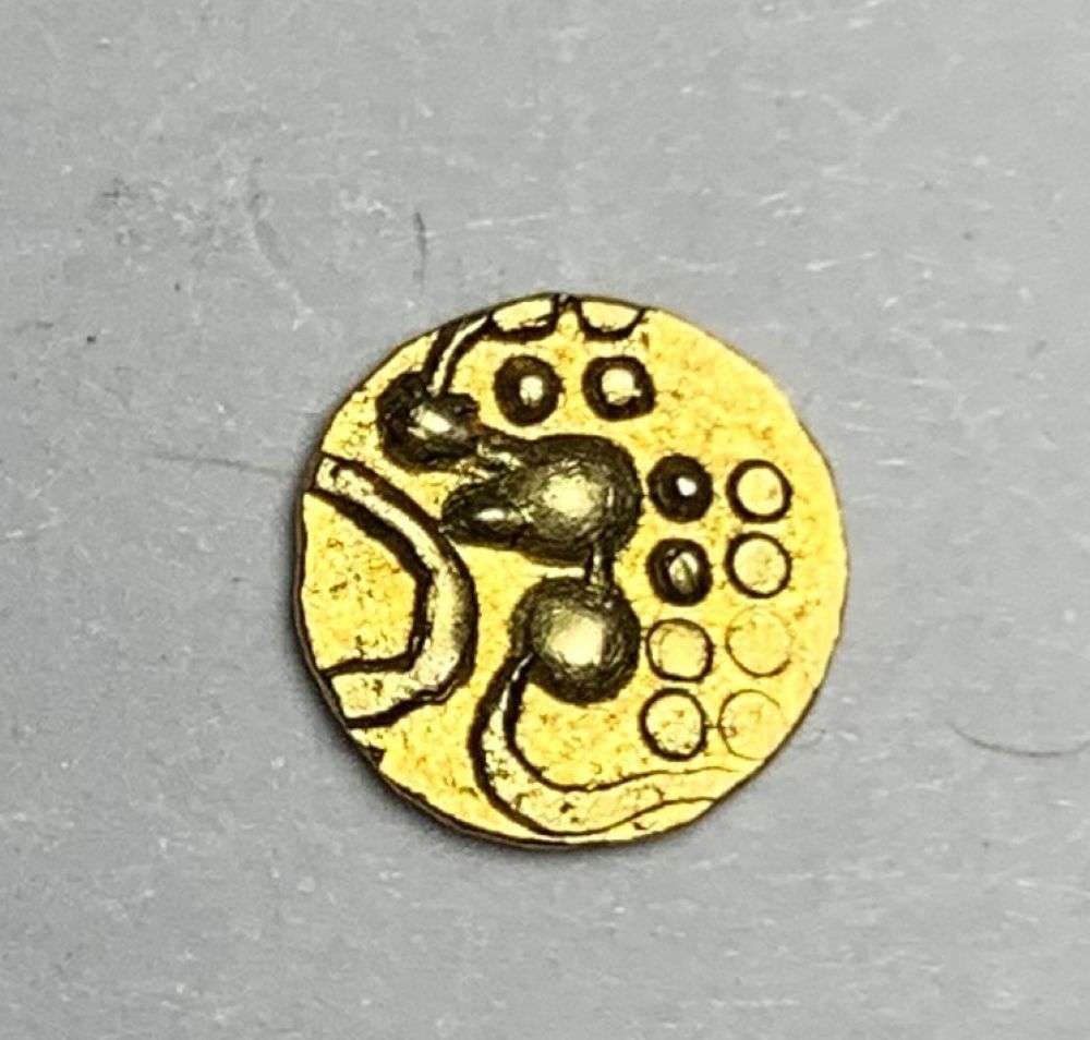 Old Rare Gold! Cochin Indian Gold Fanam 1795-1850: Winner shall receive the exact coin shown here. (MR/UB)