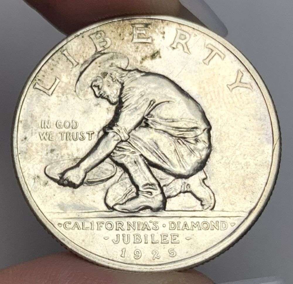 1925-S California's Diamond Jubilee Commemorative Silver Half Dollar MS62 (1 of 2)