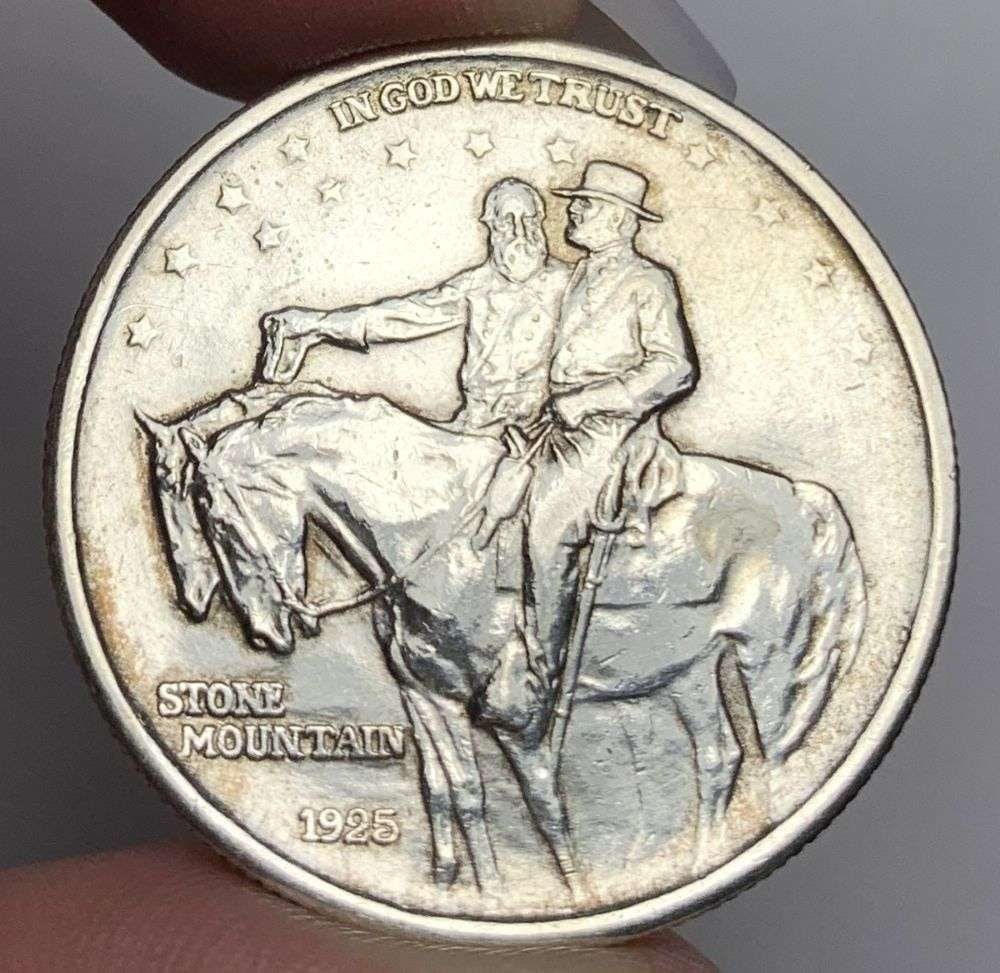 1925 Stone Mountain Commemorative Silver Half Dollar AU58 (1 of 2)