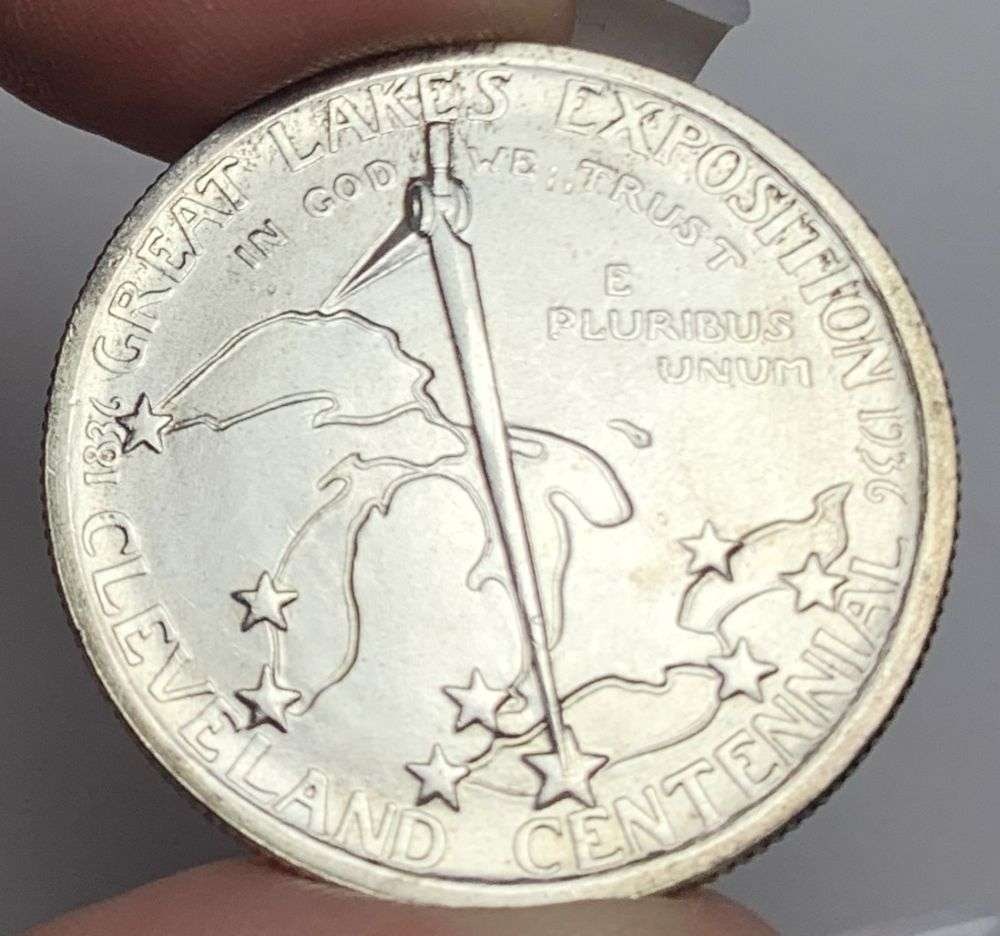 1936 Cleveland Centennial Great Lakes Exposition Commemorative Silver Half Dollar MS66 (1 of 2)