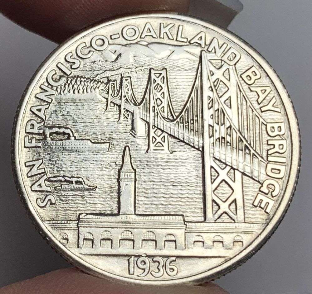 1936-S San Francisco Bay Bridge Commemorative Silver Half Dollar MS64 Details: Winner shall receive the exact coin shown here. (MR/LBB)