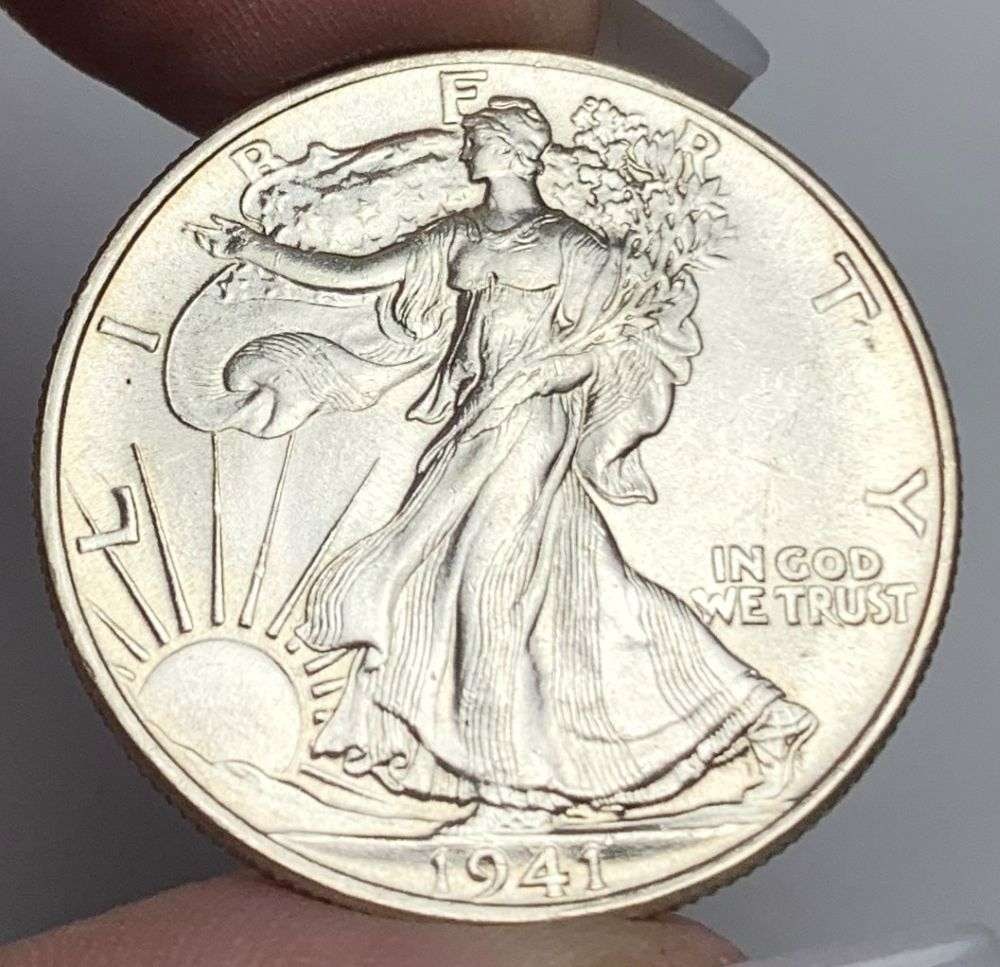 1941 Walking Liberty Silver Half Dollar MS64: Winner shall receive the exact coin shown here. (MR/PB)