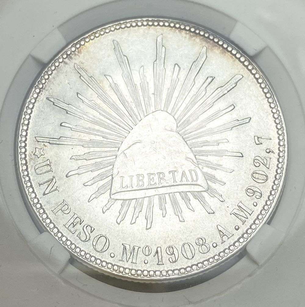 1908 Mo Mexican Silver Peso MS65 (1 of 4)