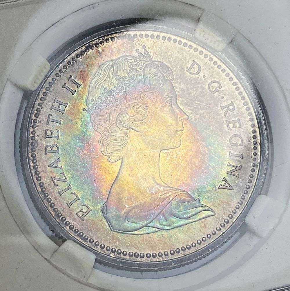 Toned 1971 Canada Silver Dollar PR67+ (1 of 5)