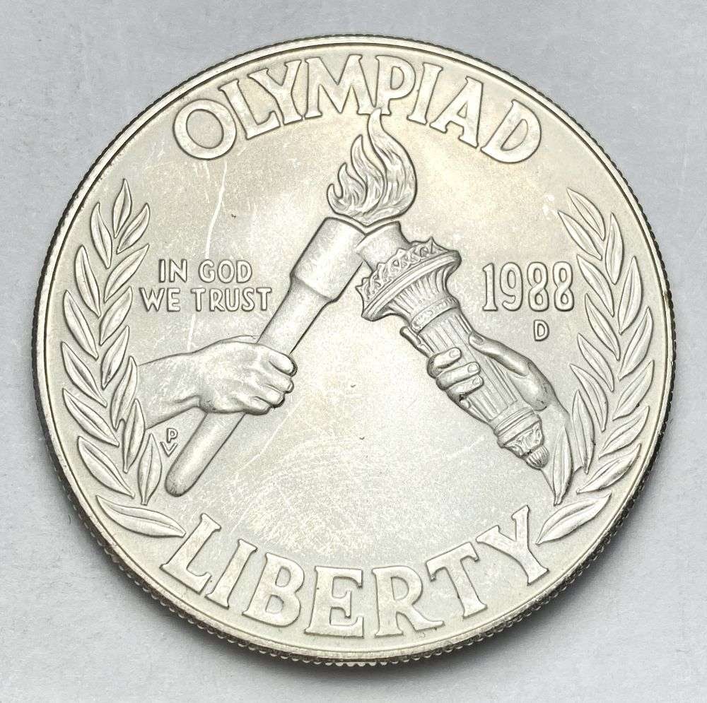 1988-D United States Olympic Commemorative Silver Dollar (1 of 2)