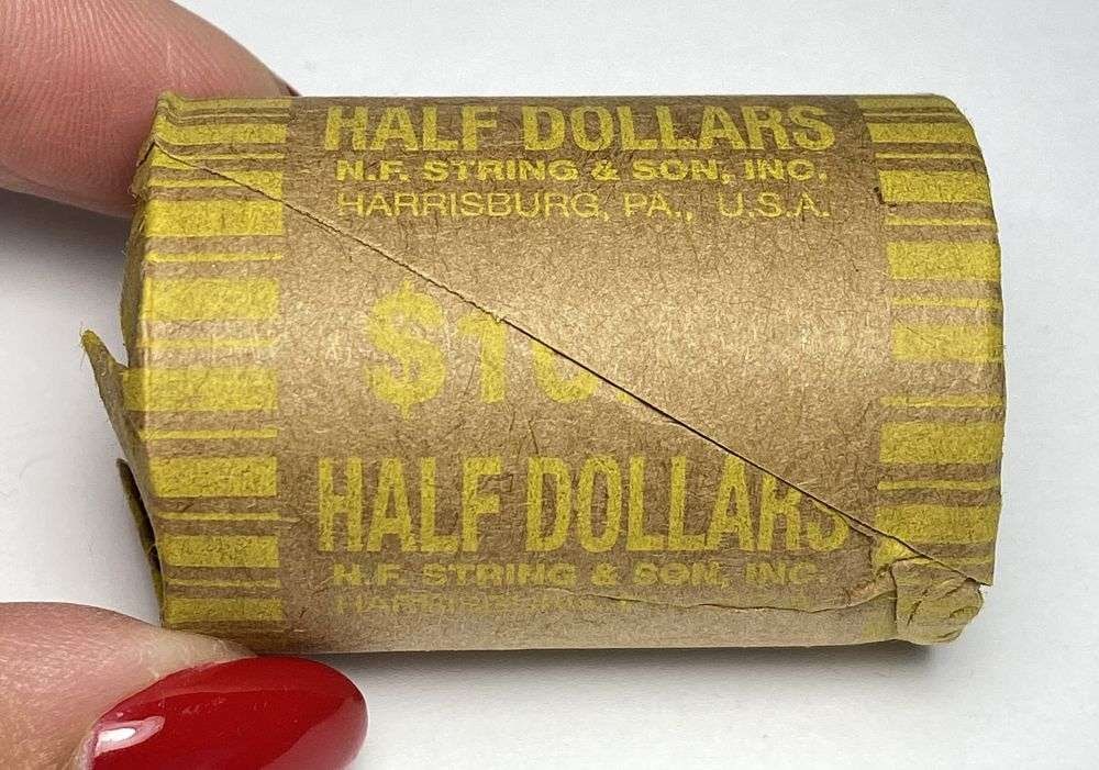 Fresh Original Bank Wrapped Roll (20) 1961-D Franklin Silver Half Dollar: Winner shall receive the exact roll (20-coins) shown here. (RR/PBB)