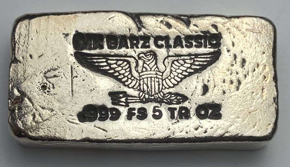 MK Barz Classic 5 ozt .999 Silver Bar (1 of 4)