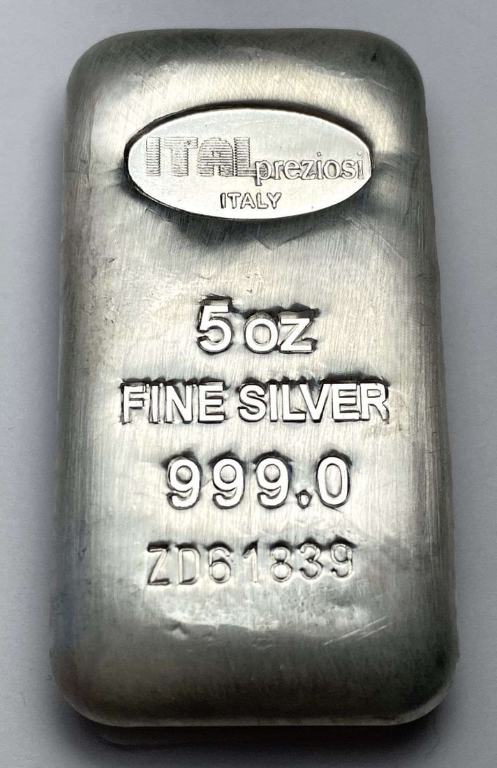 Italpreziosi 5 ozt .999 Silver Bar (1 of 4)
