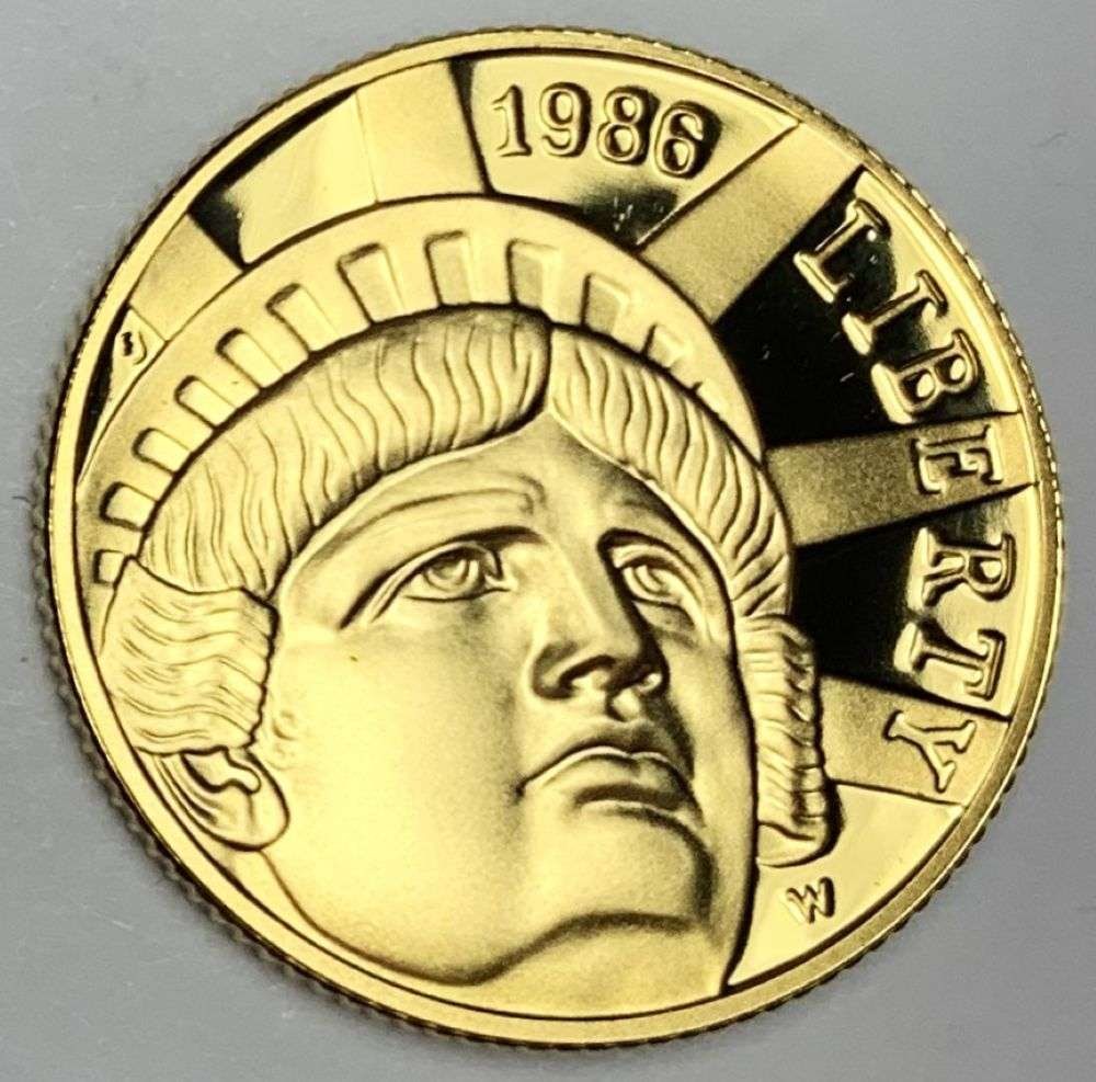 1986-W Statue of Liberty Proof Gold $5 Commemorative: Winner shall receive the exact coin shown here. (MR/TVC=RPLC)