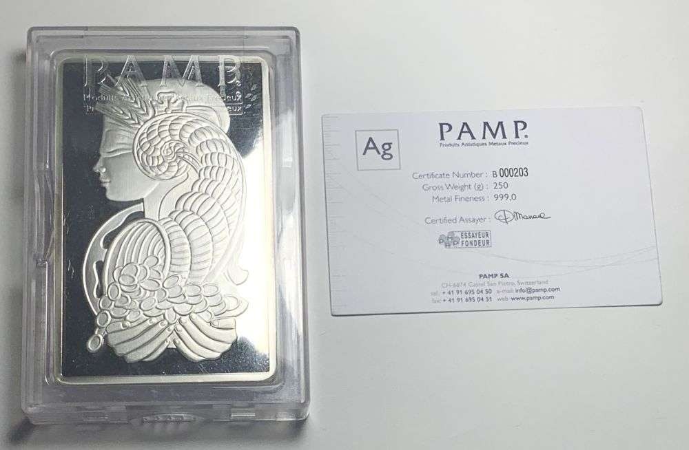Last Minute! Pamp Suisse Lady Fortuna 250g .999 Silver Bar: Winner shall receive the exact bar shown here. (MR/TVC=PFR)
