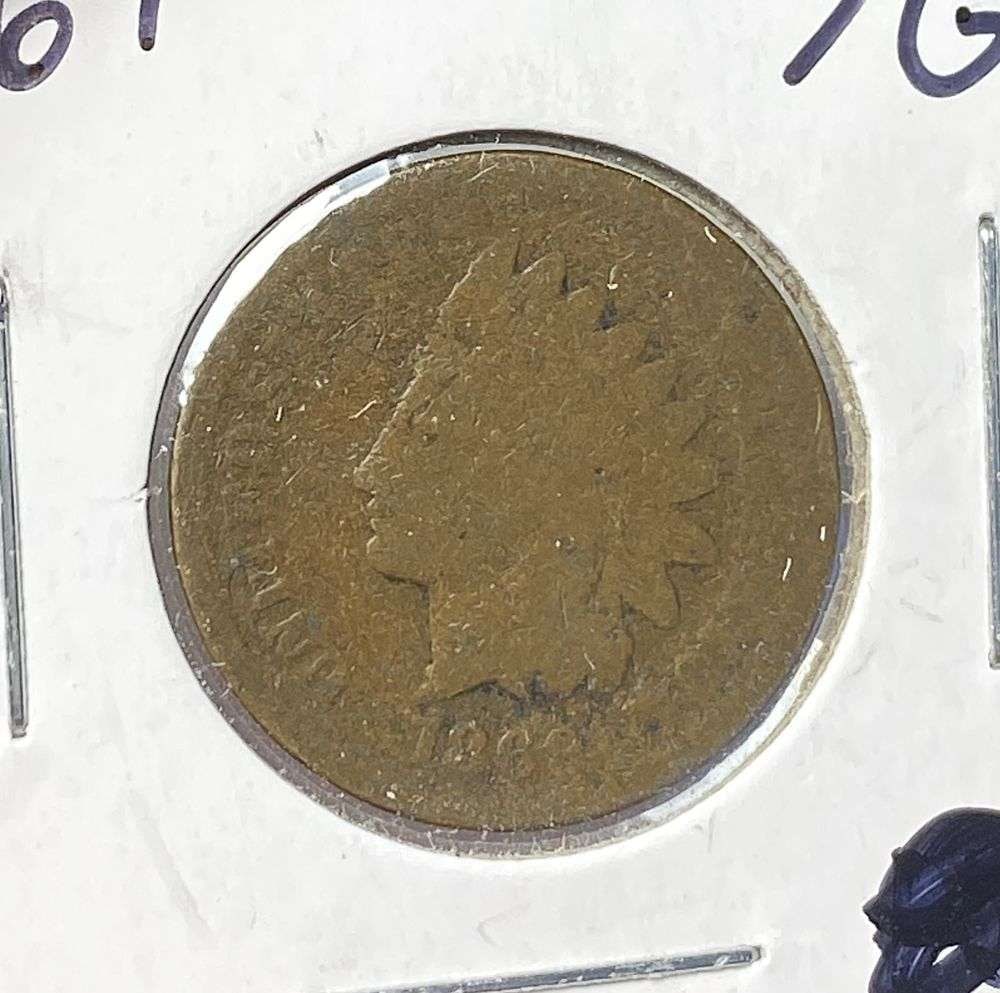Last Minute! 1869 Indian Head Cent AG/G: Winner shall receive the exact coin shown here. (RR/TVC=B)