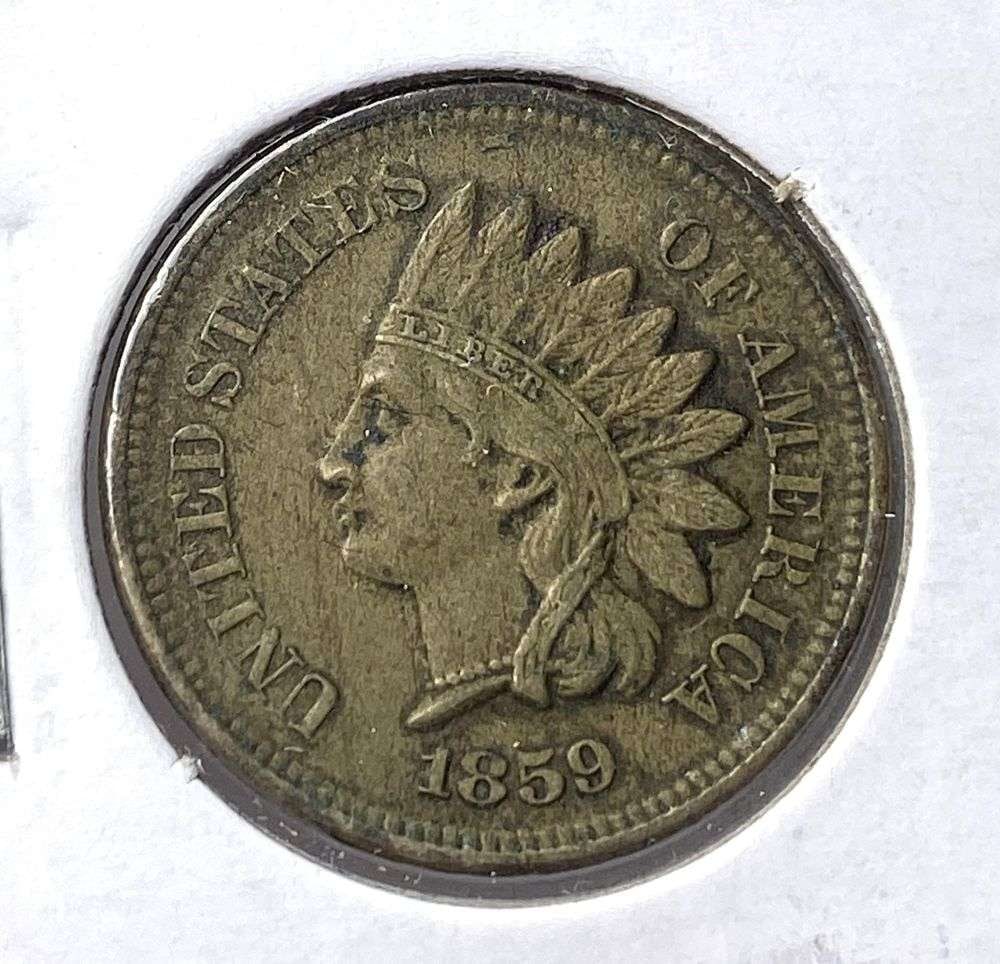 Last Minute! 1859 Indian Head Cent XF: Winner shall receive the exact coin shown here. (RR/TVC=B)