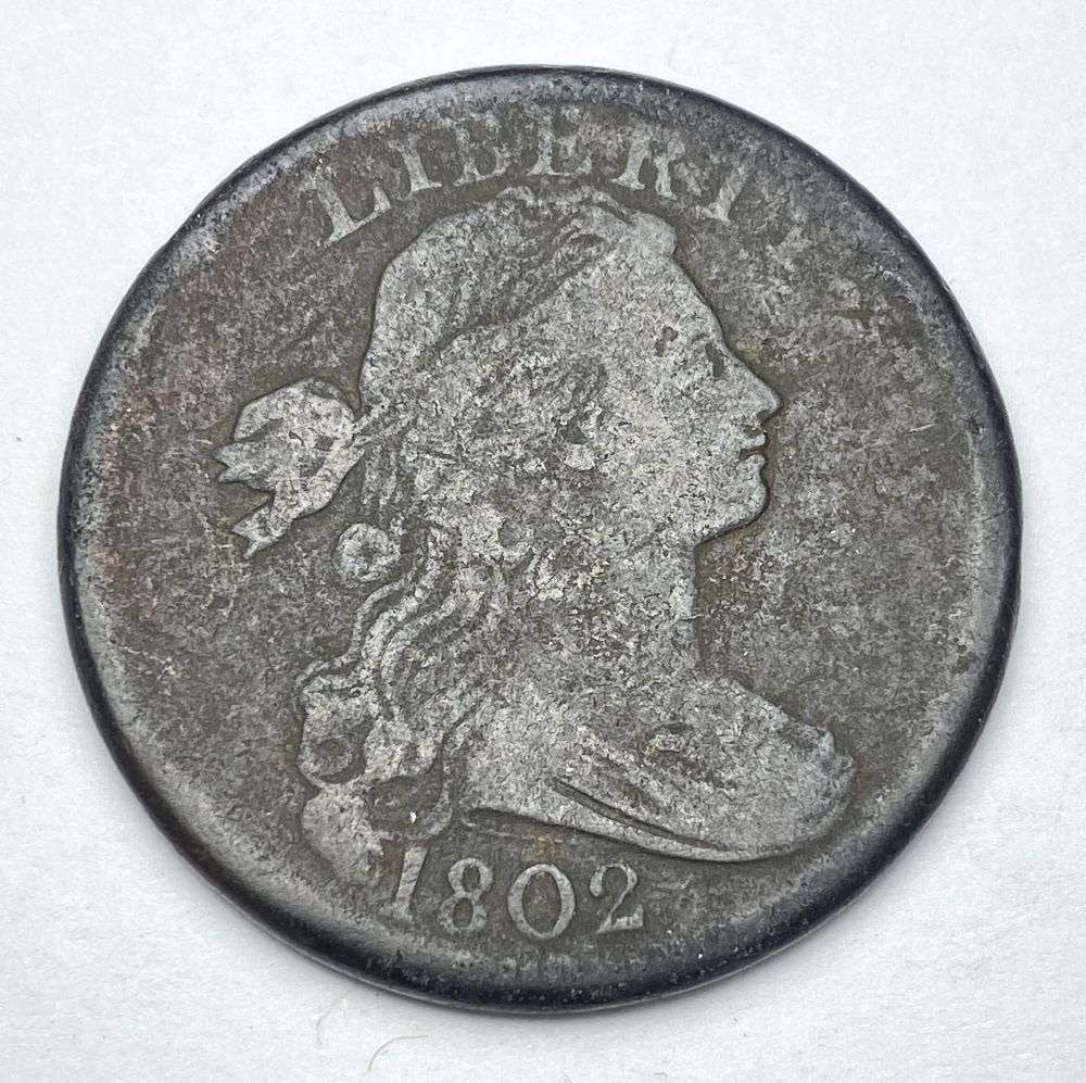 Last Minute! 1802 Draped Bust Cent VF (1 of 2)