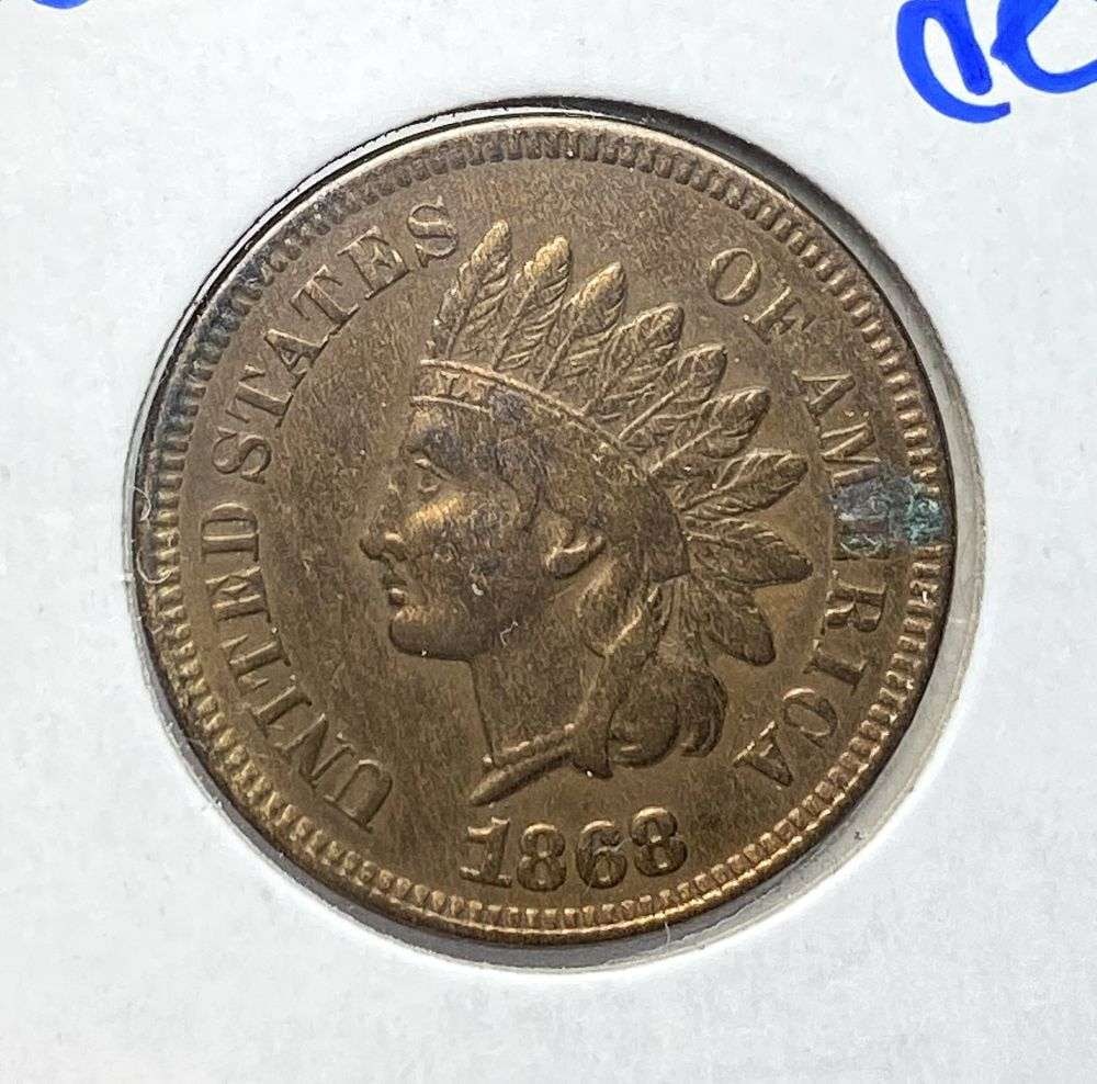 Last Minute! 1868 Indian Head Cent XF Details (1 of 3)