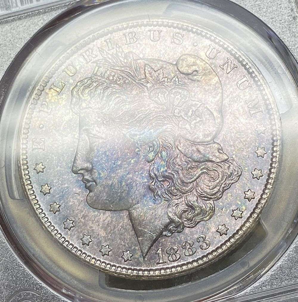 Last Minute! Toned 1883-CC Morgan Silver Dollar PCGS MS64 (1 of 6)