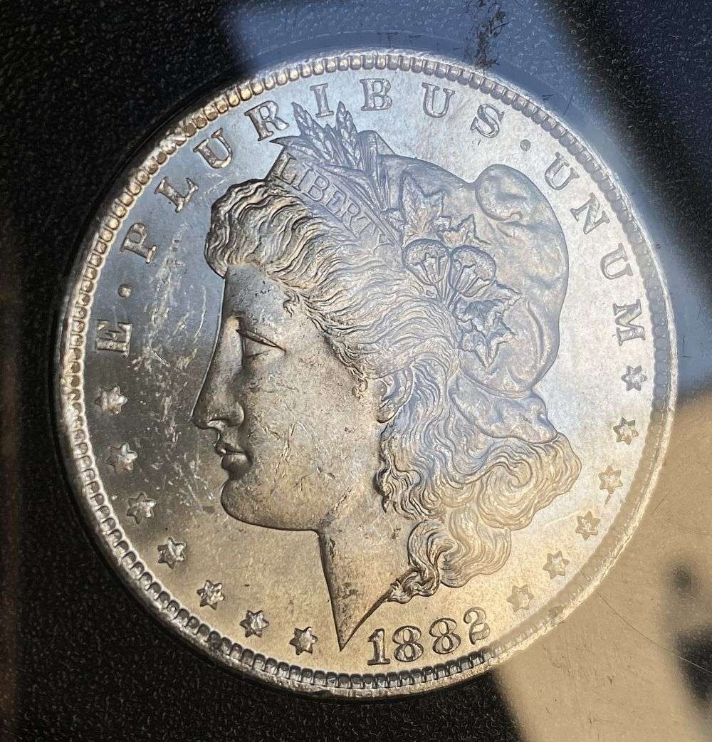 Last Minute Carson City! 1882-CC Morgan Silver Dollar MS64 PL GSA: Winner shall receive the exact coin shown here. (MR/B)