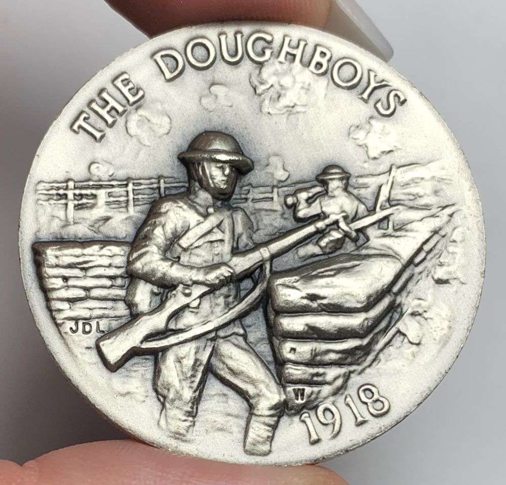 Vintage 1918 The Dough Boys Longines Symphonette Commemorative #868 1.150 ozt .999 Silver (1 of 5)