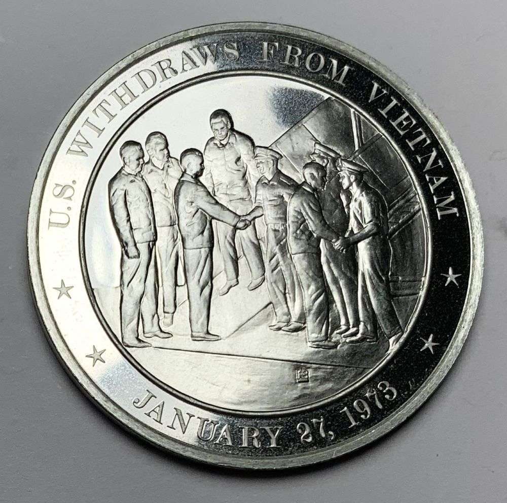 Vintage 1973 U.S. Withdraws From Vietnam Proof Commemorative 1.18 ozt Sterling Silver: This consignment, we hope to offer over time across our various Whatnot channels, with the best material featured in our Wednesday auctions. We hope to be done with this stuff by the beginning of 2027