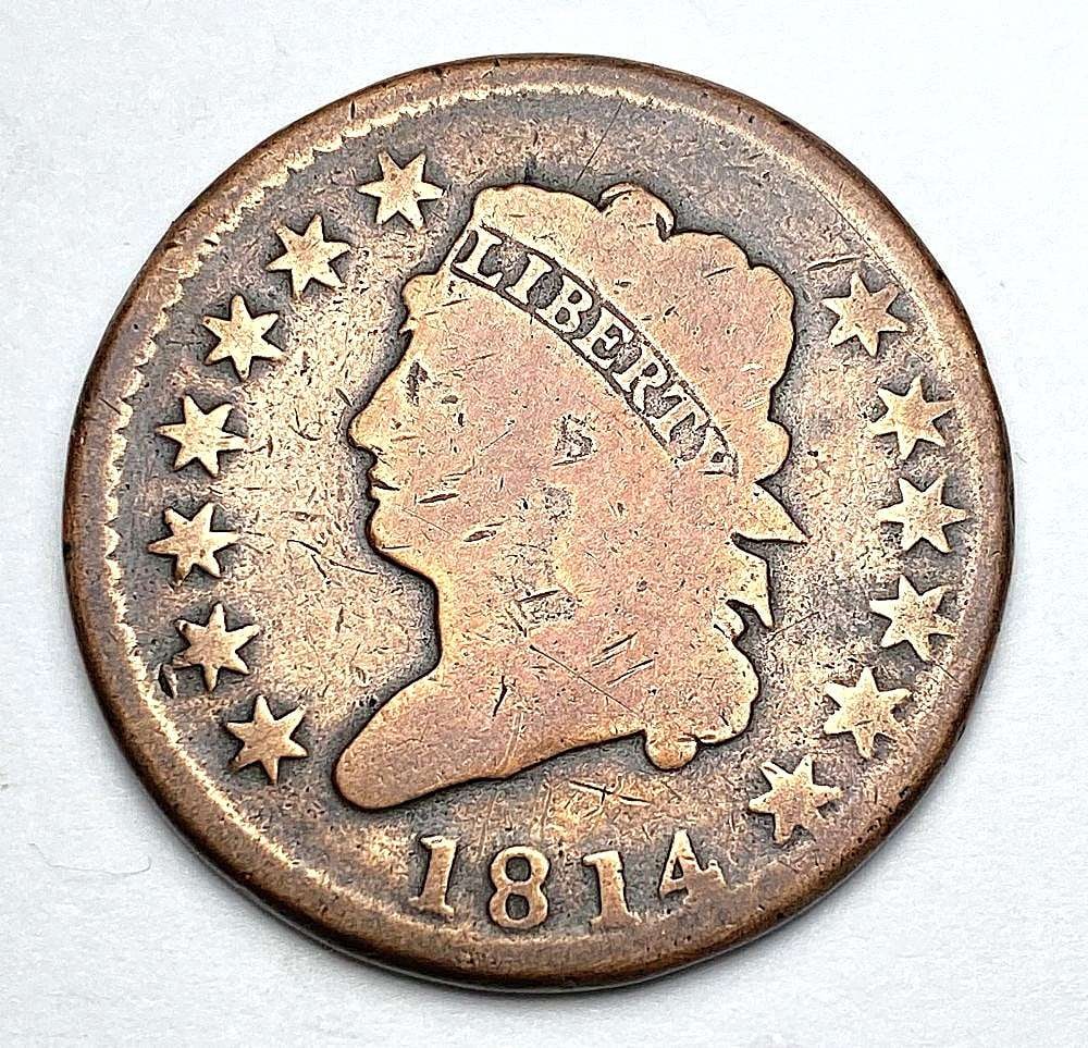 1814 Classic Head Large Cent VF Details (1 of 2)