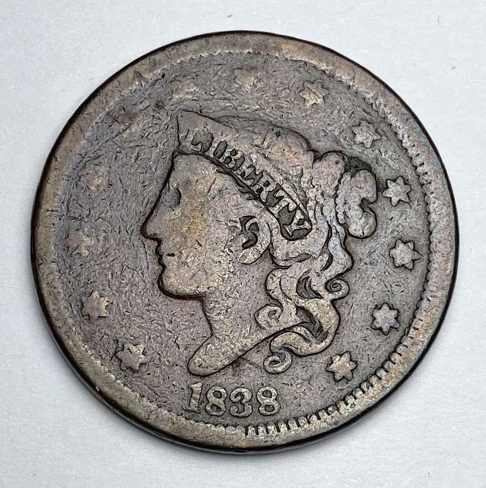 1838 Coronet Head Cent Fine Details (1 of 2)