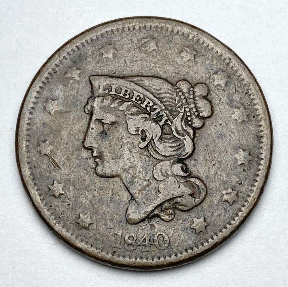 1834 Braided Hair Cent VF Details (1 of 2)