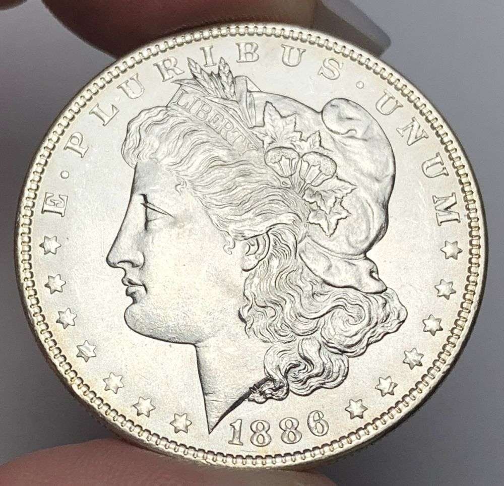 1886 Morgan Silver Dollar MS64: Winner shall receive the exact coin shown here. (MR/RB)