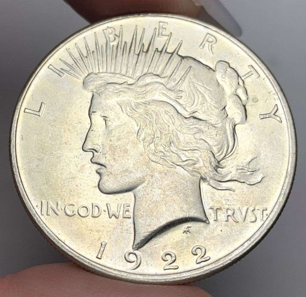 1922 Peace Silver Dollar MS65: Winner shall receive the exact coin shown here. (MR/RB)