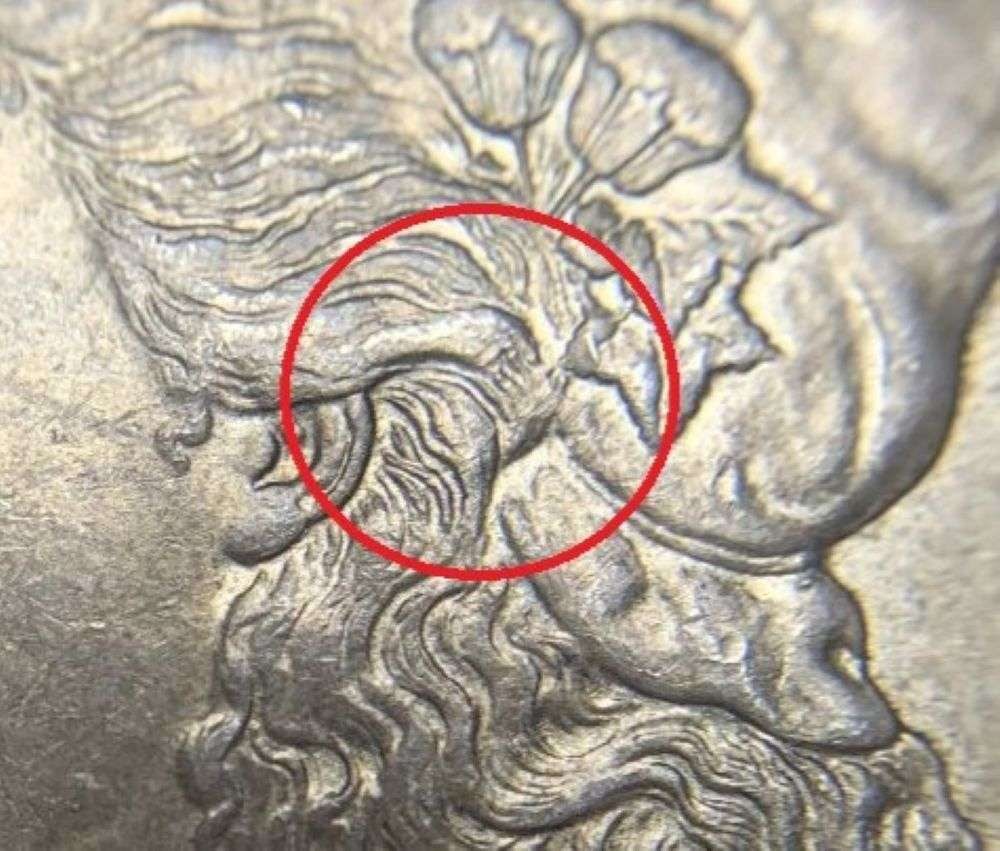 Stamp Error 1904 Morgan Silver Dollar MS64: Winner shall receive the exact coin shown here. (MR/RB)
