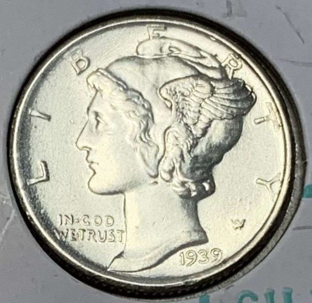 1939-D Mercury Silver Dime MS67 FB (1 of 3)