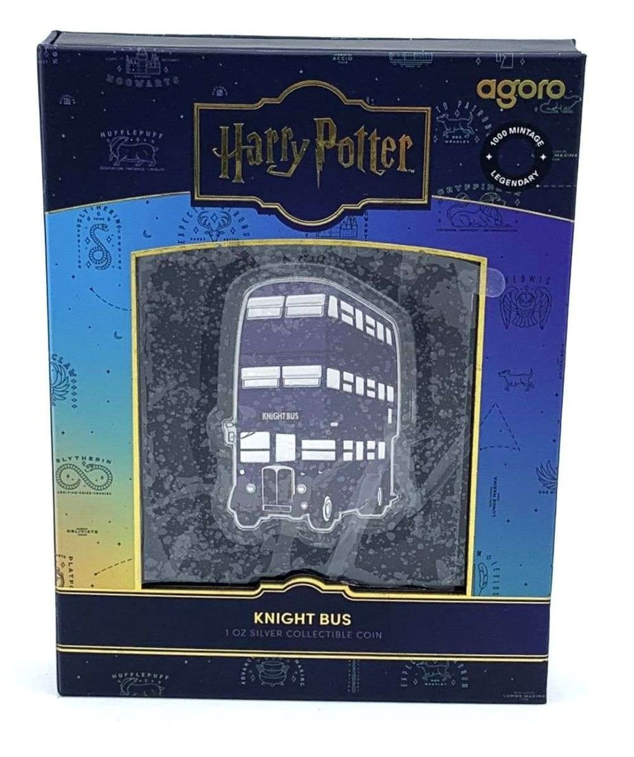Colorized 2026 NIUE $2 Agoro Harry Potter Knight Bus 1 ozt .999 Silver Bar (1 of 8)
