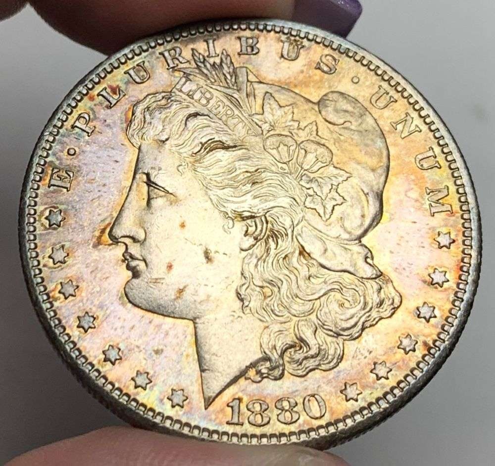 Toned 1880-S Morgan Silver Dollar MS65: This consignment, we hope to offer over time across our various Whatnot channels, with the best material featured in our Wednesday auctions. We hope to be done with this stuff by the beginning of 2027