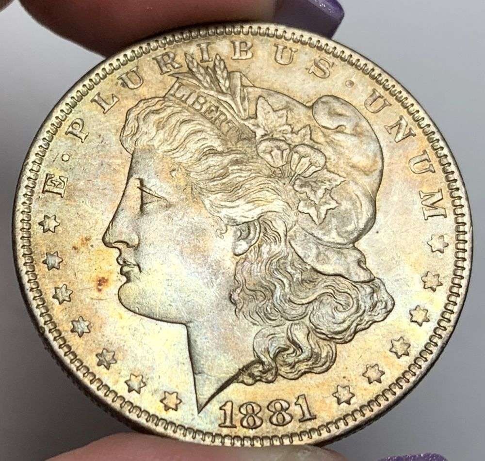 Toned 1881-O Morgan Silver Dollar MS64: This consignment, we hope to offer over time across our various Whatnot channels, with the best material featured in our Wednesday auctions. We hope to be done with this stuff by the beginning of 2027