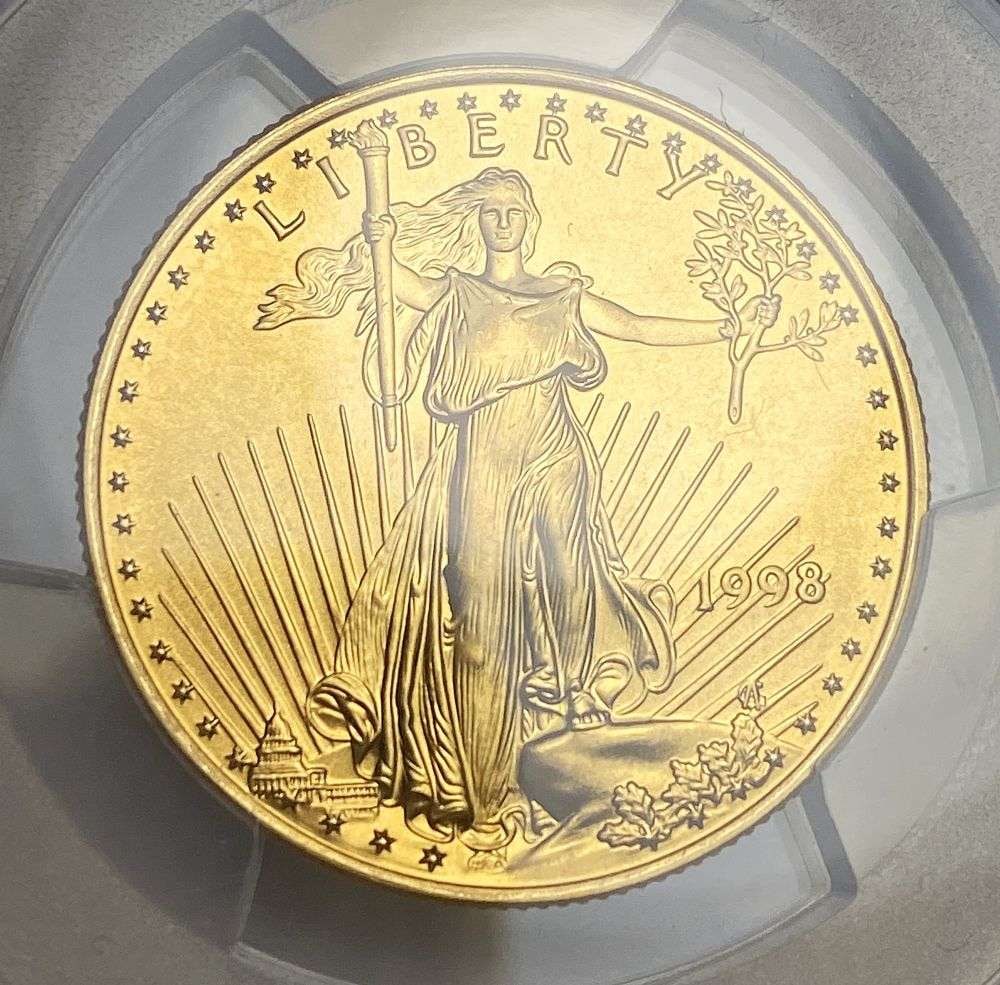 1998 American $25 Gold Eagle 1/2 ozt PCGS MS69 (1 of 4)