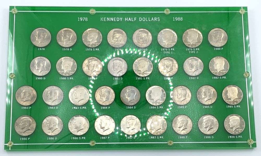 1978-1988-S Kennedy Half Dollar Set With Proof (35-coins) (1 of 10)