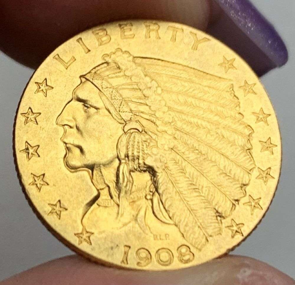 1908 Gold $2.50 Indian Head MS63 (1 of 2)