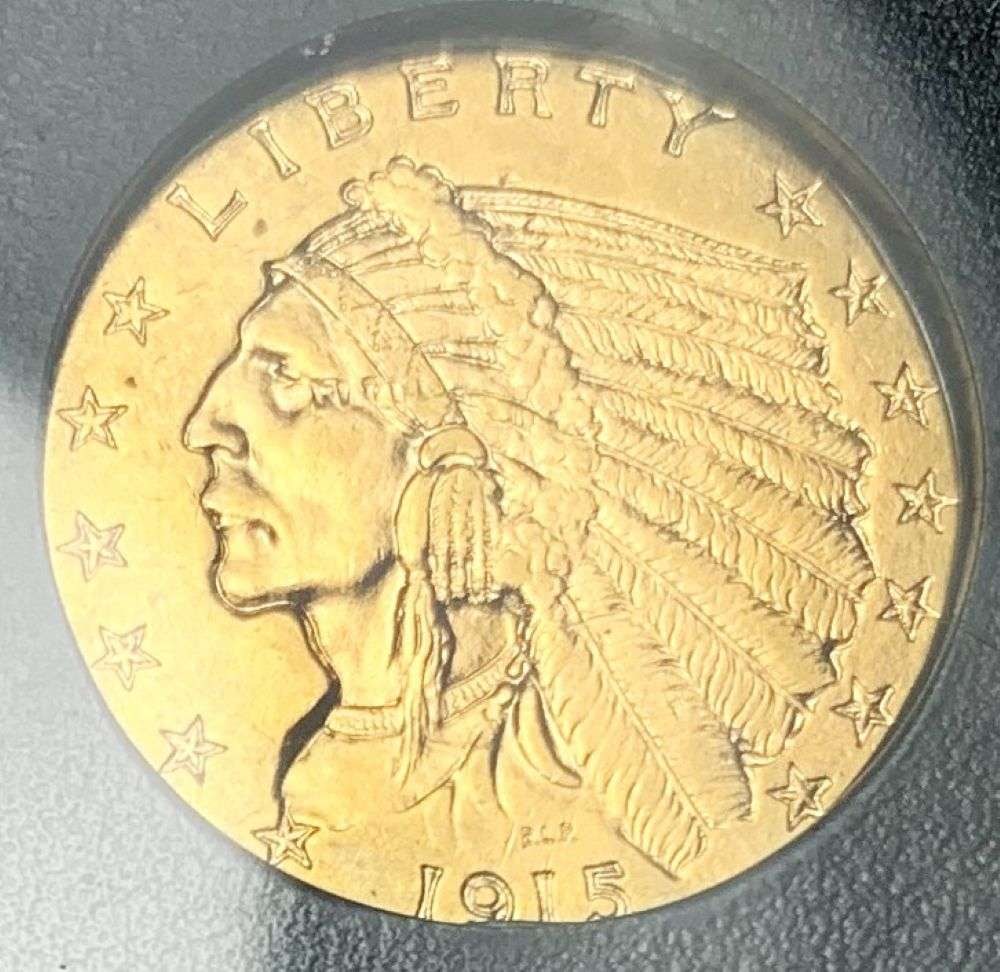 1915 Gold $2.50 Indian Head MS62 (1 of 4)