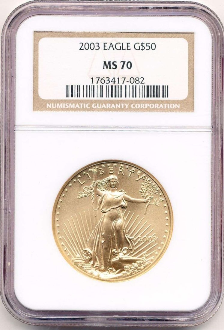2003 American $50 Gold Eagle 1 ozt NGC MS70 (1 of 4)