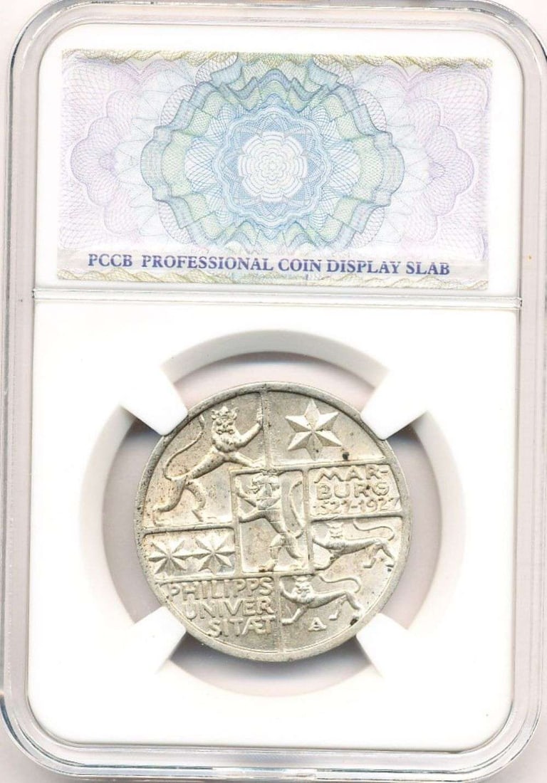 Scarce 1927-A Weimarer Republic Marburg 3 Mark J-326 (1 of 4)