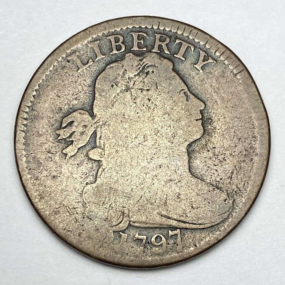 1797 Draped Bust Cent: Winner shall receive the exact coin shown here. (RR/LB)