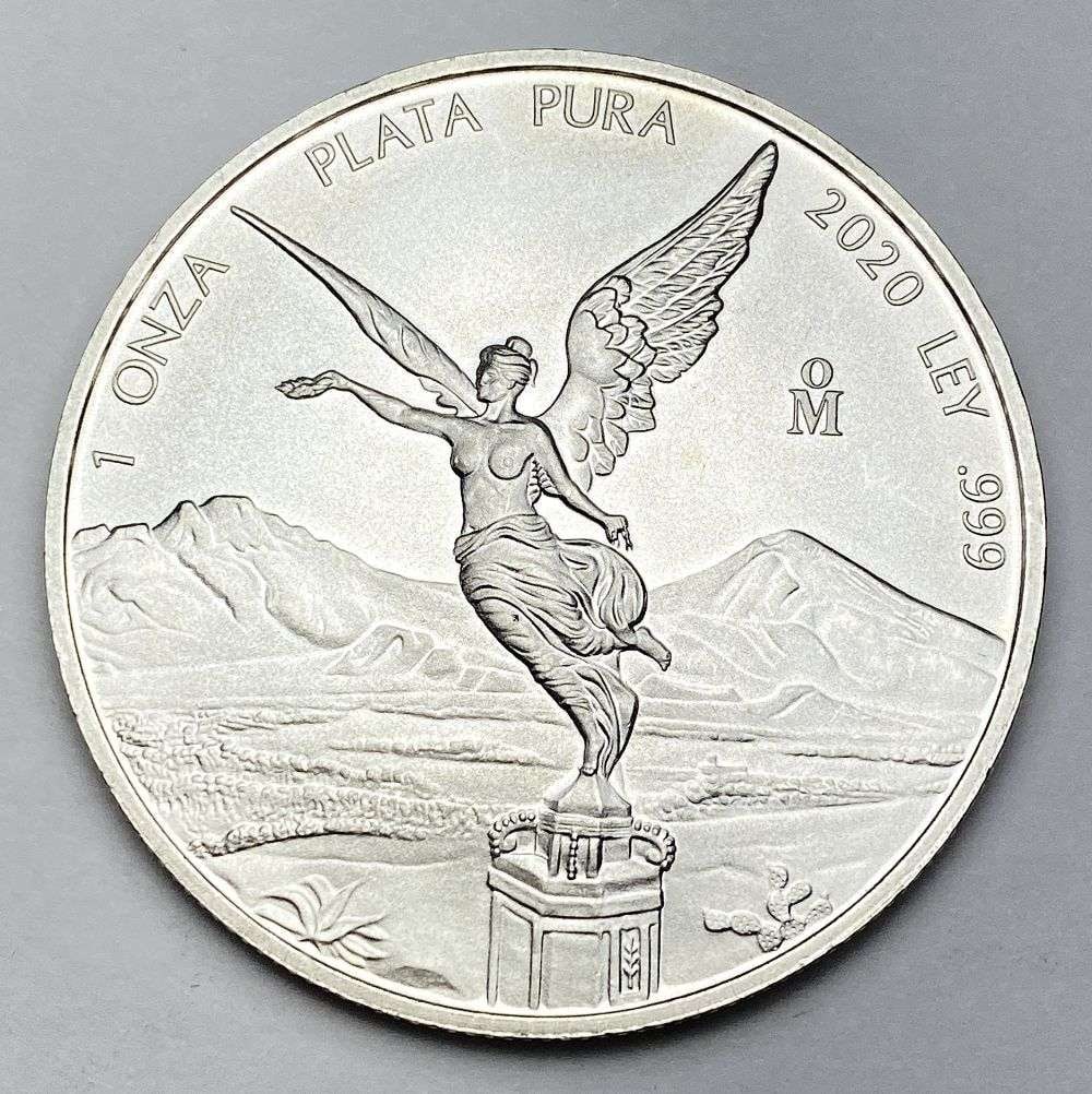 Rare 2020 Mexican Libertad 1 ozt .999 Silver: Winner shall receive the exact coin shown here. (RR/RB)