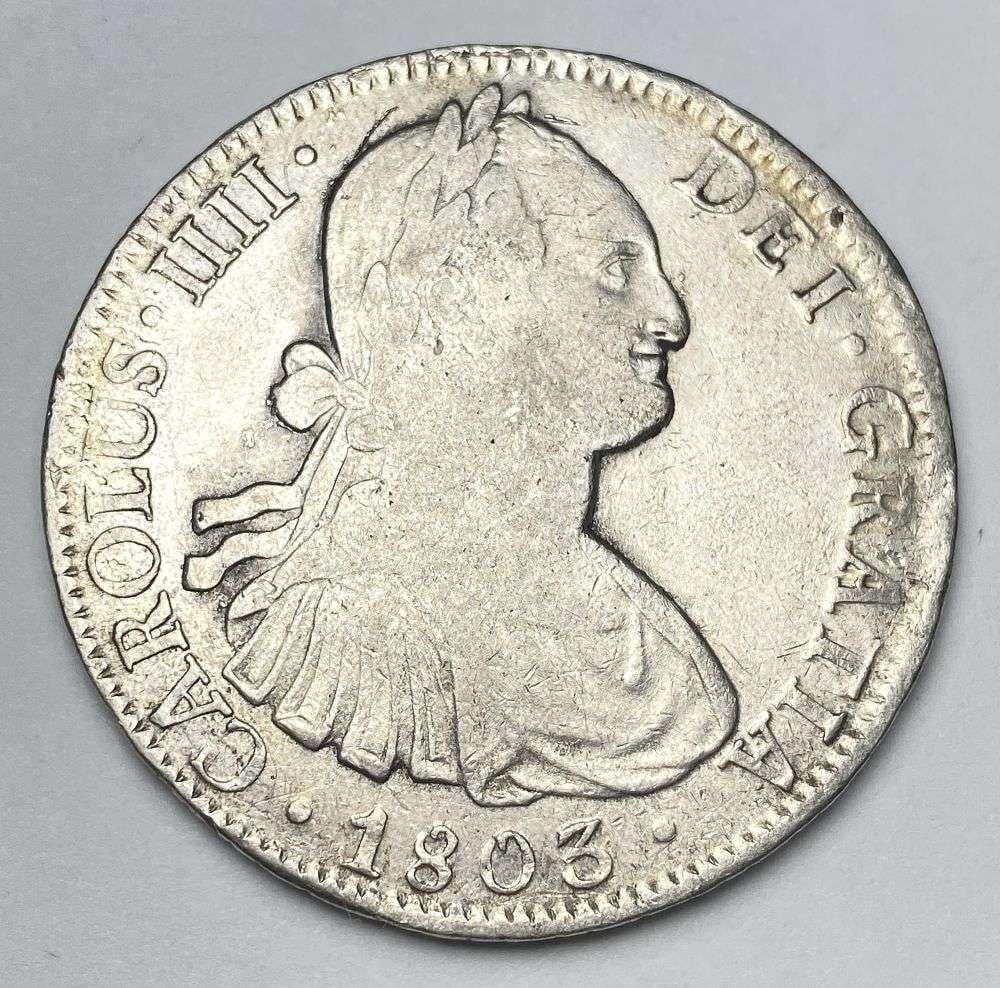 1803 Mexican Spanish Colony Silver 8 Reales VF Details (1 of 2)