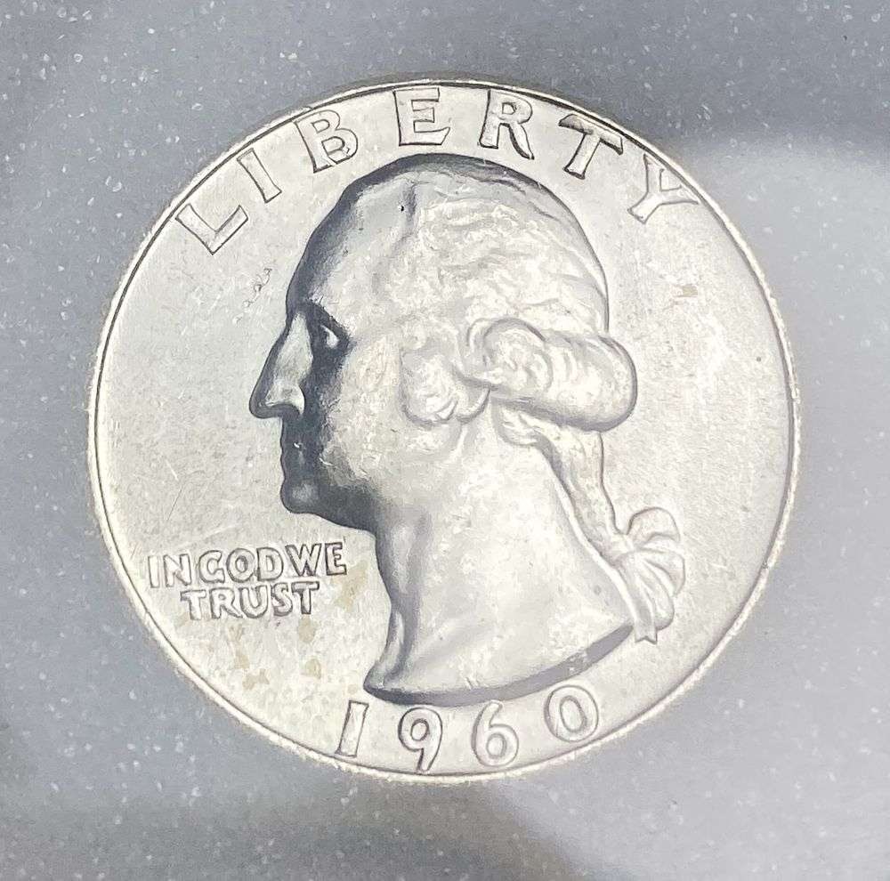 1960-D Washington Silver Quarter MS67: IMPORTANT NOTE: We do not agree with the grade provided with this "off-brand" grading company. Winner shall receive the exact coin shown here. (RR)