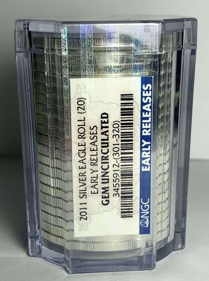 Vintage NGC Roll (20) 2011 American Silver Eagle Gem Uncirculated Early Releases (1 of 5)