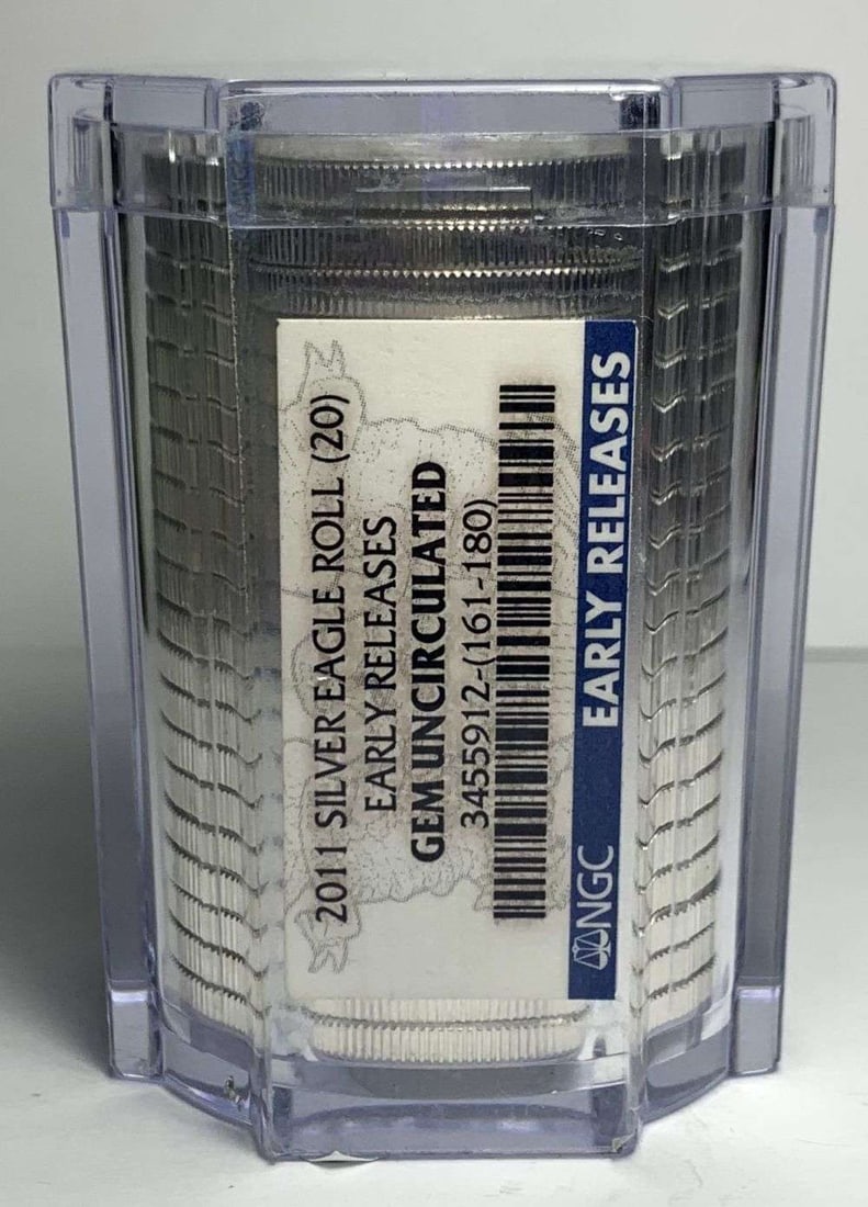 Vintage NGC Roll (20) 2011 American Silver Eagle Gem Uncirculated Early Releases (1 of 5)