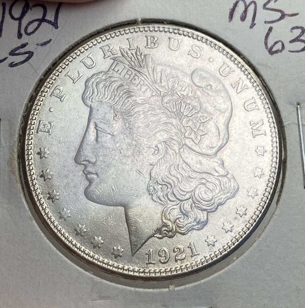1921-S Morgan Silver Dollar MS63 (1 of 2)