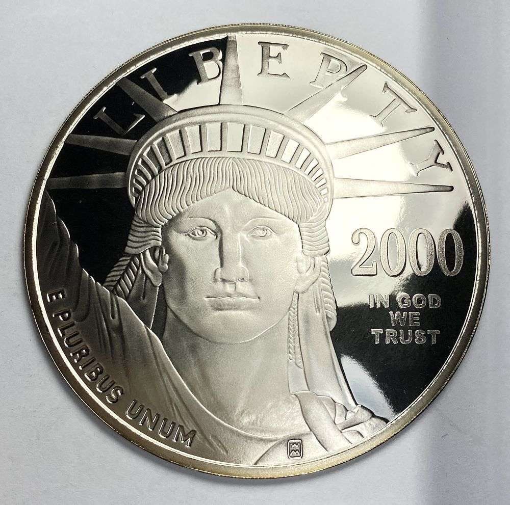 2000 Platinum Eagle Design 4 ozt Proof Platinum Layered .999 Silver: Winner shall receive the exact coin shown here. (RR)