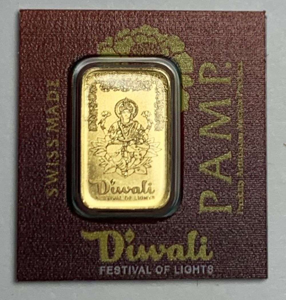 Last Minute! Pamp Sussie Diwali Lakshmi 1g .9999 Gold Bar: Winner shall receive the exact bar shown here. (MR/LBB)