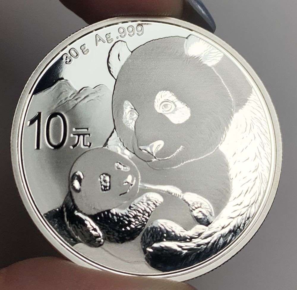 Last Minute! Rare 2019 Chinese 10yn Panda 30g .999 Silver: Winner shall receive the exact coin shown here. (MR/RB)